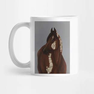 Bay Horse Portrait with Silver Leaf Mug